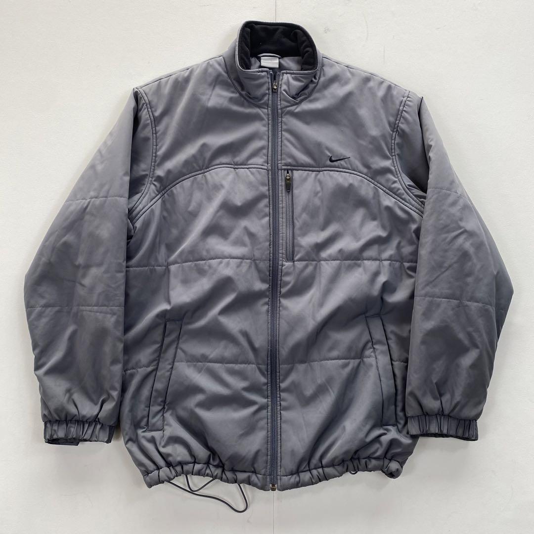 00s Nike テックパフ 中綿 ナイロンジャケット グレー Y2K サイバー