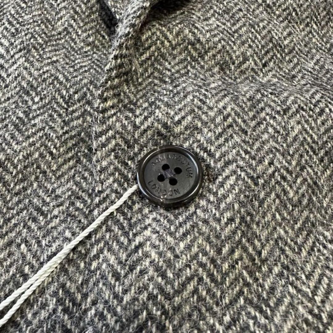 【未使用】Aquascutum テーラードジャケット ヘリンボーン S