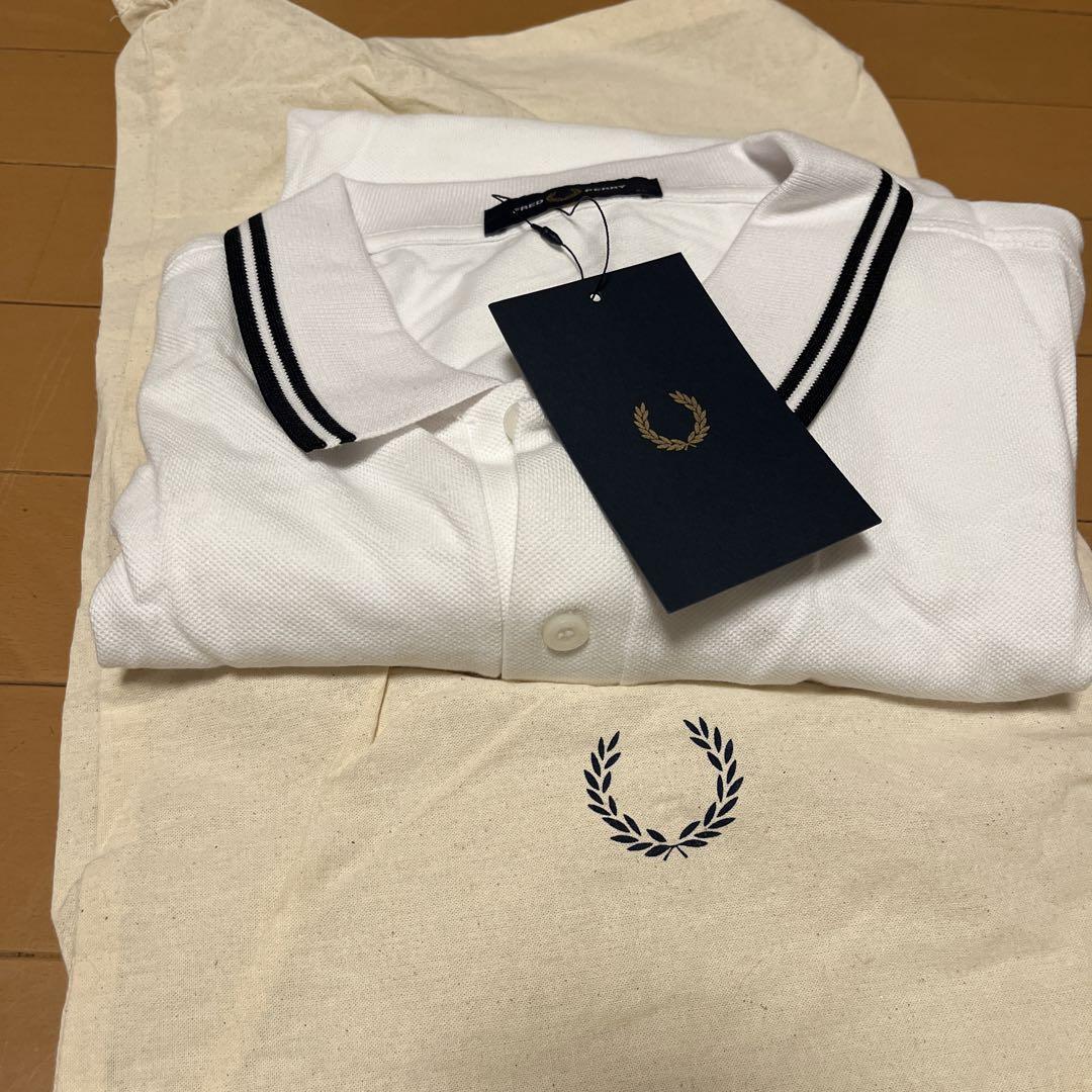【新品】FRED PERRY ホワイト ポロシャツ XL