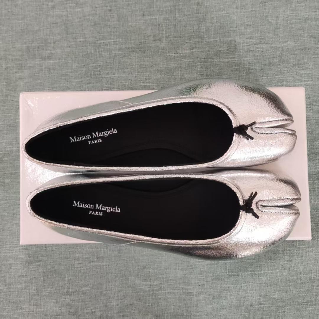 [Maison Margiela] タビ バレエシューズ　シルバー　37 Maison Margiela 足袋バレエシューズ メゾンマルジェラ 37