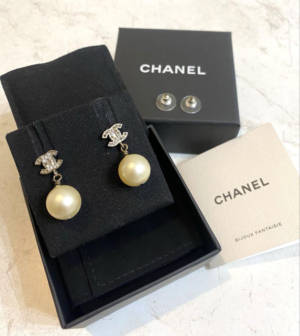 CHANEL パールピアス　ココシャネル