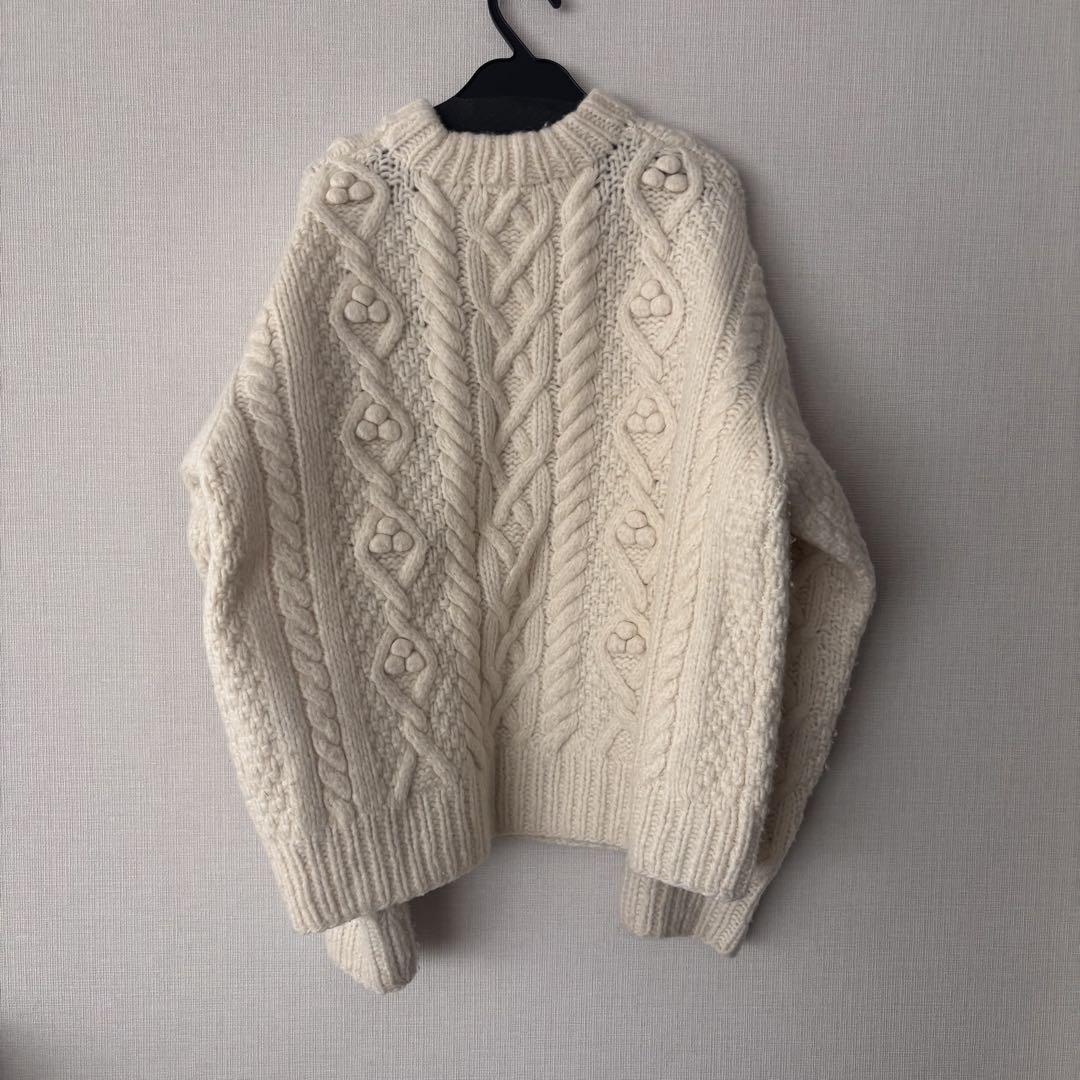 トップス NKNIT bubble cable hand KNIT