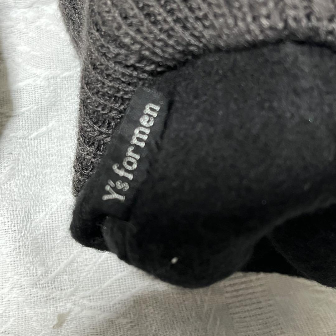 希少　ワイズフォーメン　y's for men レザー　ニット　手袋　黒