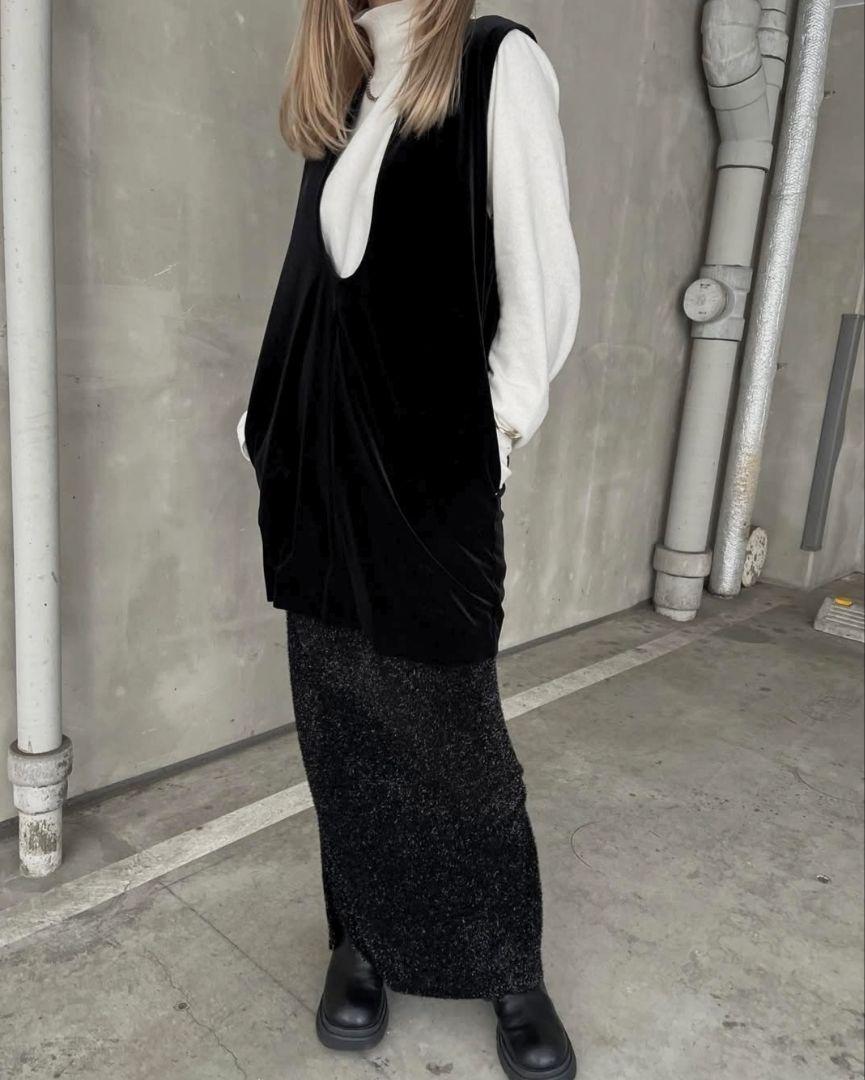 トップス Ameri vintage/NUANCE CURVE VELOUR VEST ameri NUANCE CURVE VELOUR VEST vintage - メルカリ