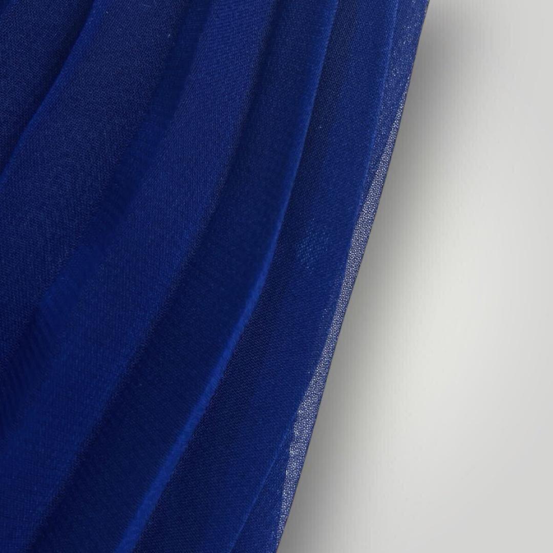 sacai サカイ スカート チェック ジップ プリーツ ブルー