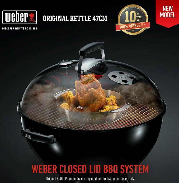 長期保証★新品★Weber★温度計付*オリジナルケトル47cm#1241308