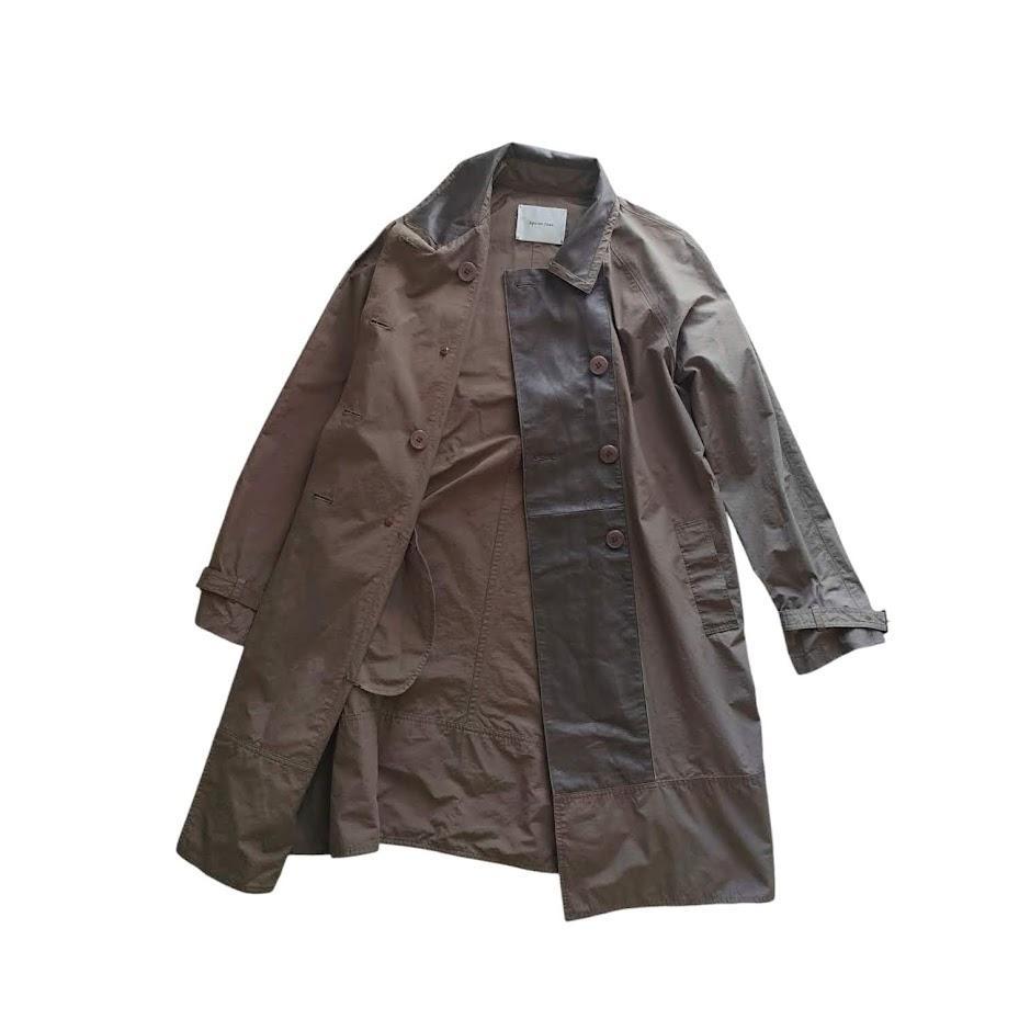 セール商品が満載 Apaíserl´âmeアぺゼラム/異素材切替ハーフコート/サイズ40/ベルト付 ジャケット・アウター