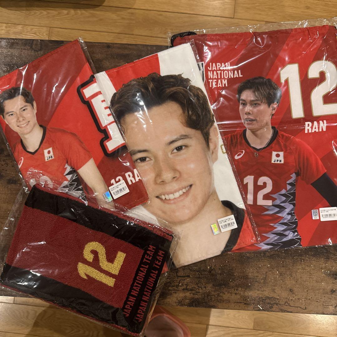 新品VNL2025年日本男子代表高橋藍選手スポーツタオル3枚巾着１枚#12