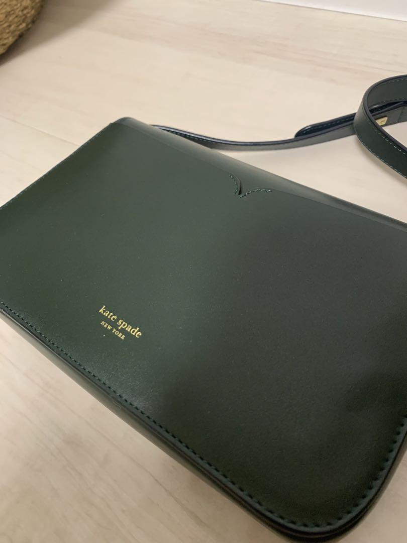 美品　ケイトスペード ニコラ ツイストロック ショルダーバッグ　グリーン　本革 美品 ケイトスペード ニコラ ツイストロック ショルダーバッグ