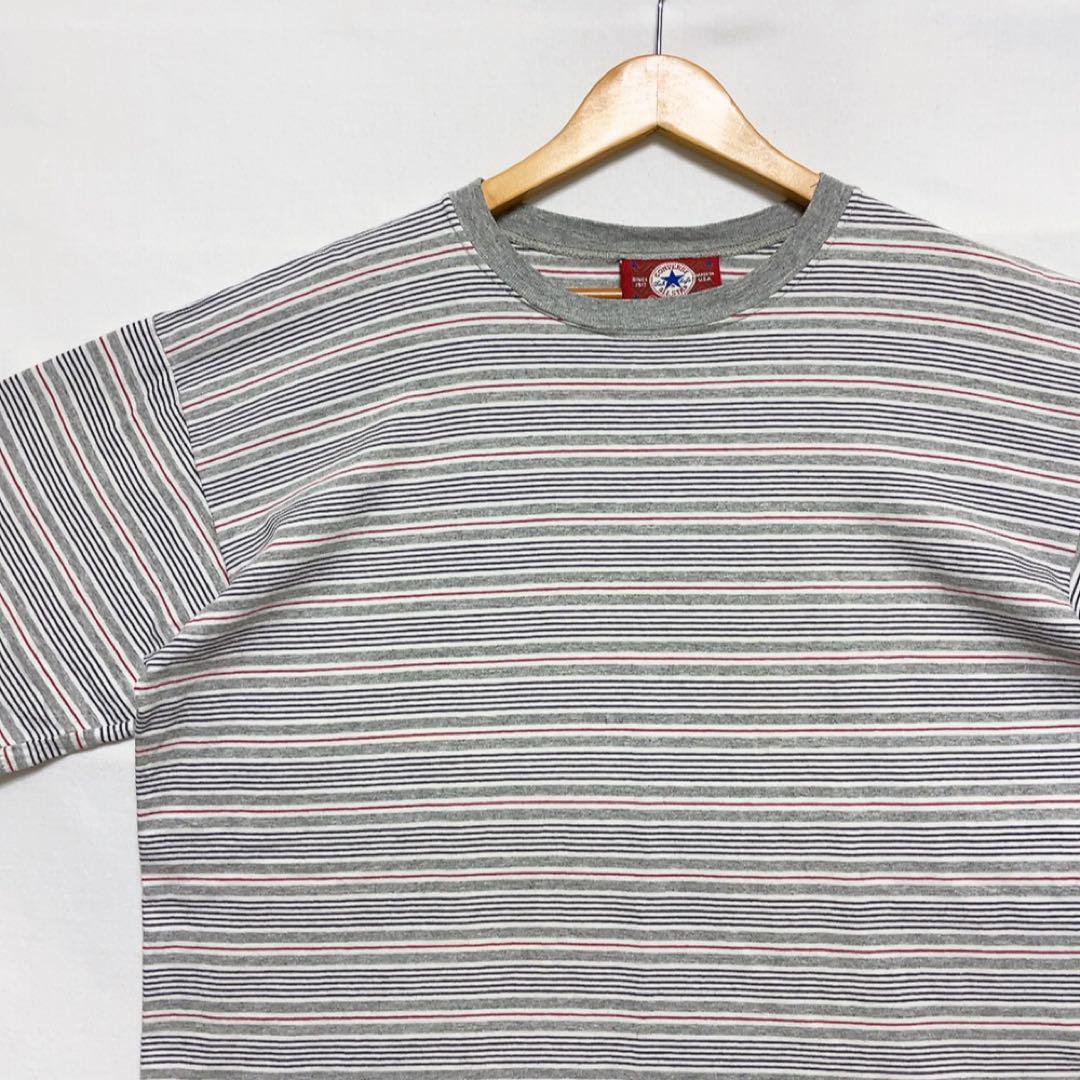 90s CONVERSE コンバース USA製 マルチカラー ボーダー Tシャツ