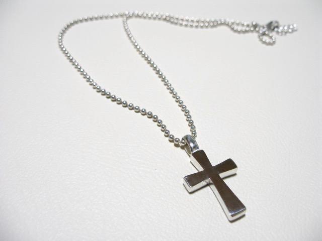 仁尾彫金『フラットシルバークロス』ハンドメイド90b