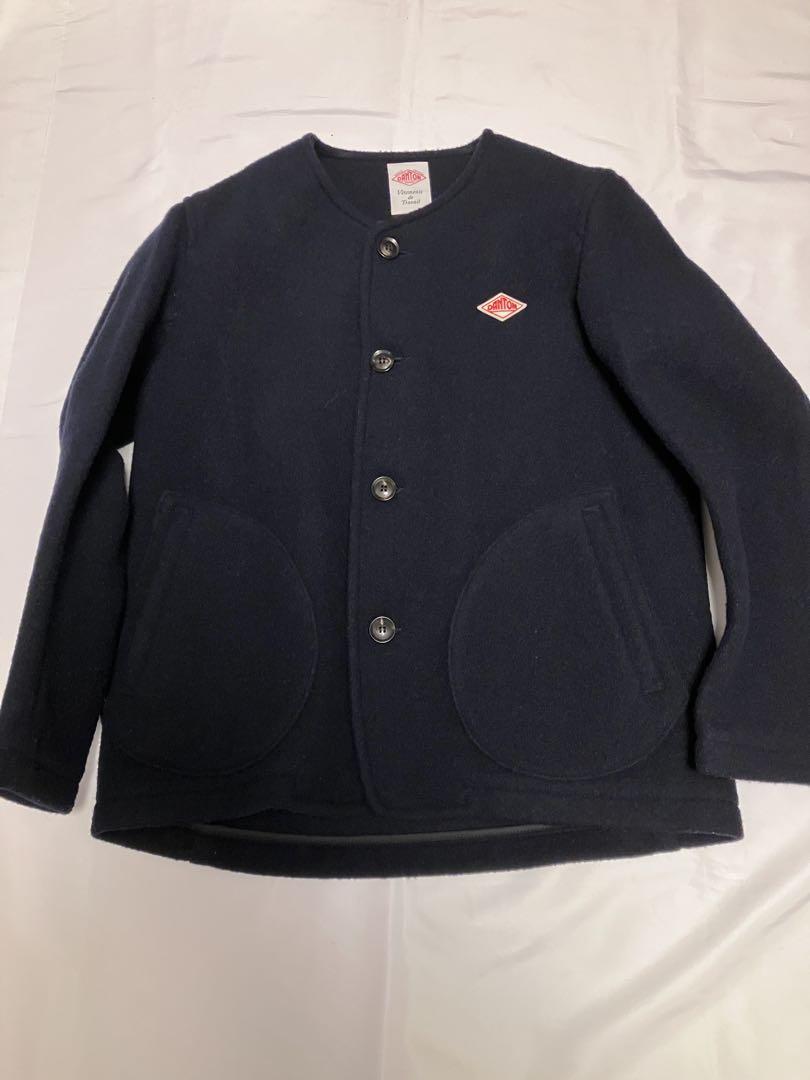DANTON ダントン ウールモッサ ノーカラー ジャケット