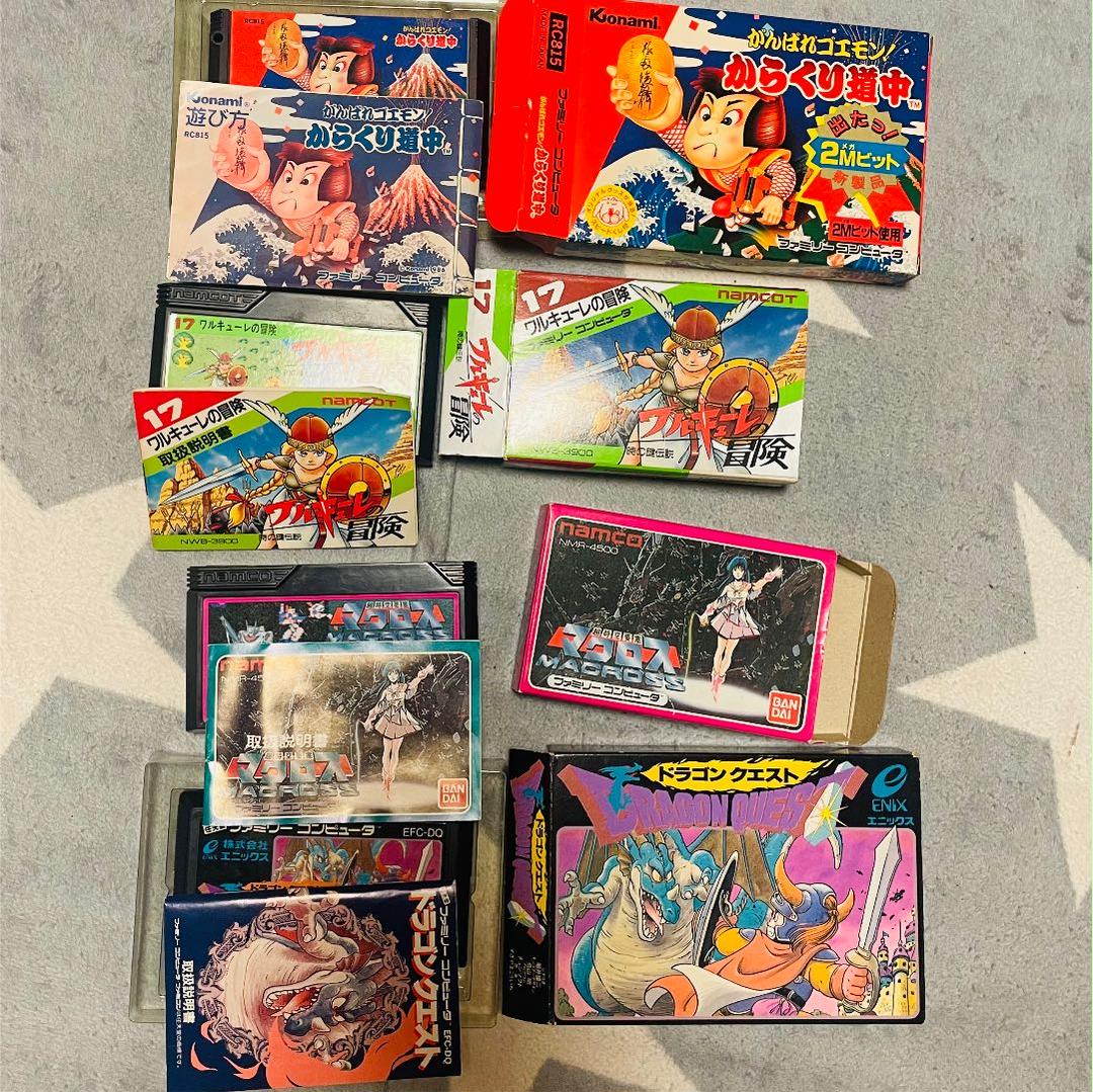 ファミコン ゲームソフト (箱、取説あり)4本セット販売