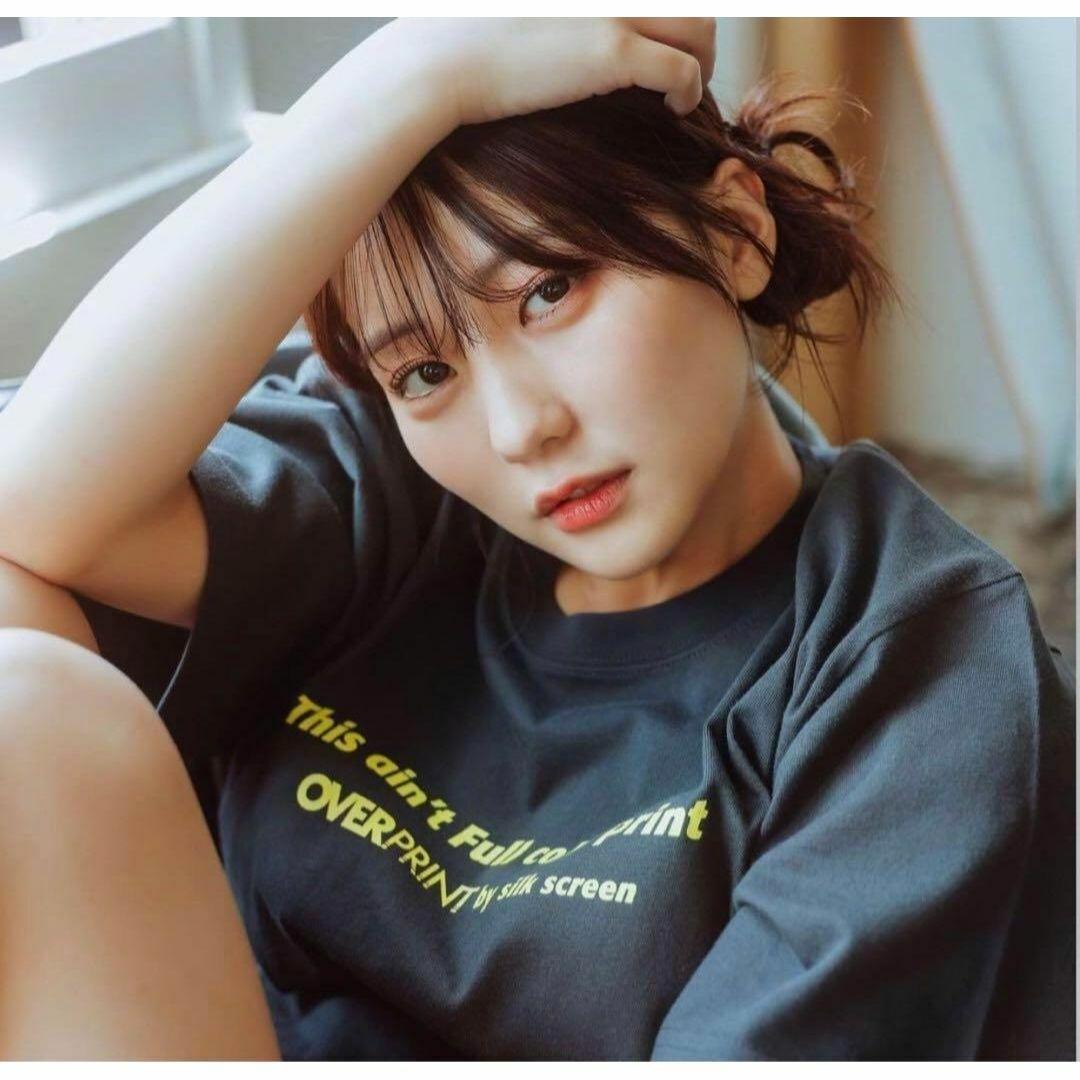 ★限定】over print silkscreen teeガールプリントTシャツ