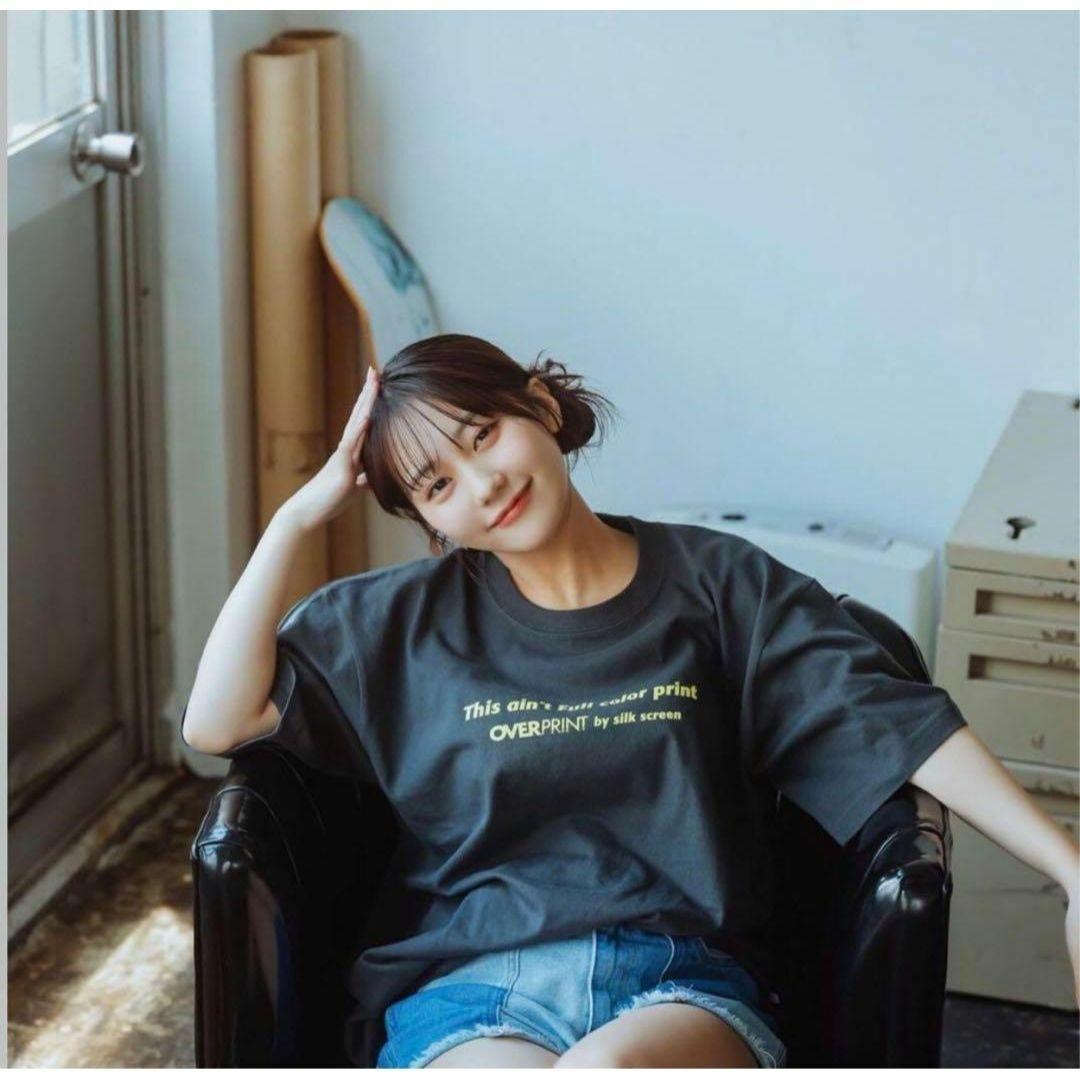 ★限定】over print silkscreen teeガールプリントTシャツ