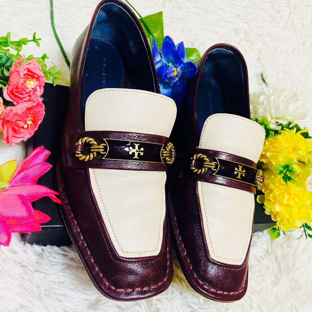 24cm✨本革✨TORY BURCH✨トリーバーチ✨インベリシドレザーローファー