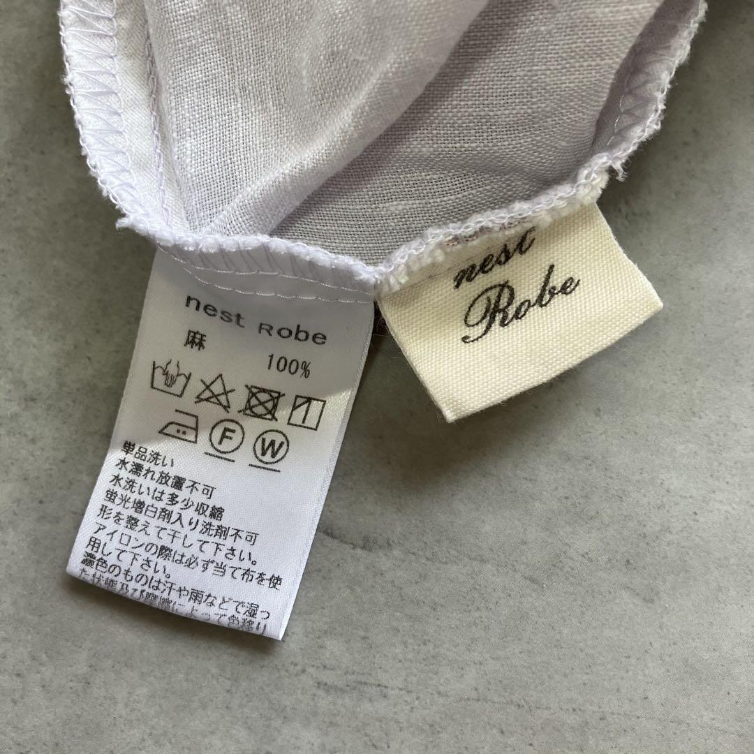 美品 ネストローブ ゆったり フレンチリネン フレアスリーブ