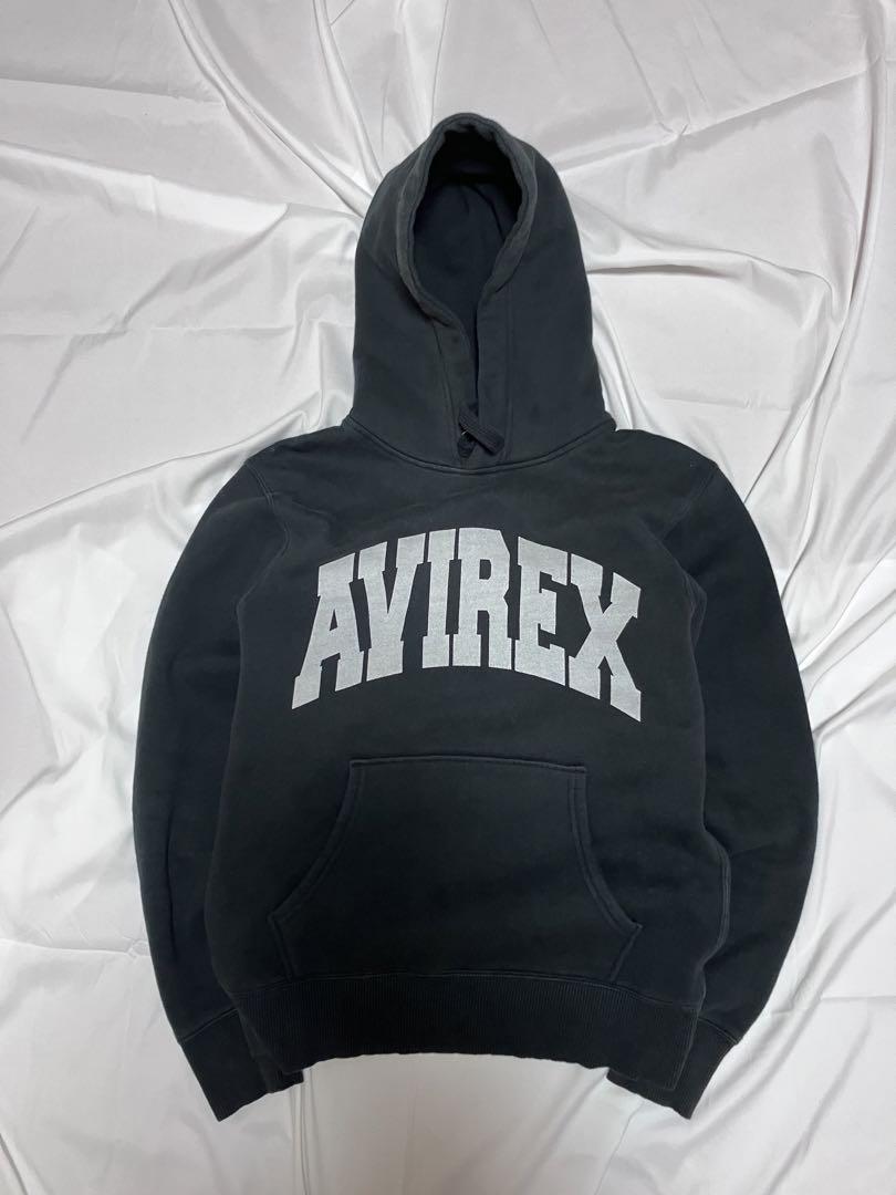 AVIREX デカロゴ　フーディー　微フェード　黒 8,000円