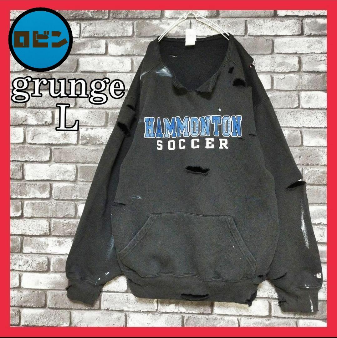 grunge boro broken ボロスウェットトレーナー グランジ ペンキ