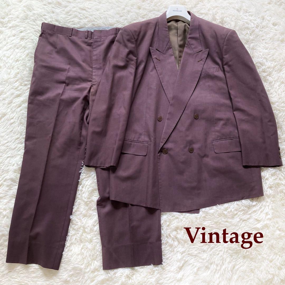【公式ショップ】 パープル セットアップ 菅田将暉着用✨ スーツ 古着 ダブル スーツ