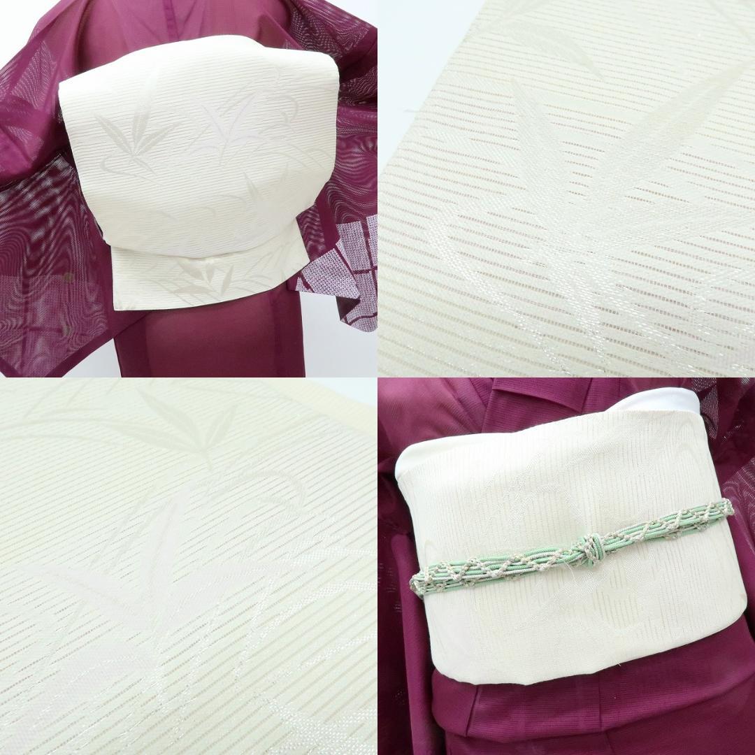 O-36◇美品 正絹 夏着物 絽 夏袋帯