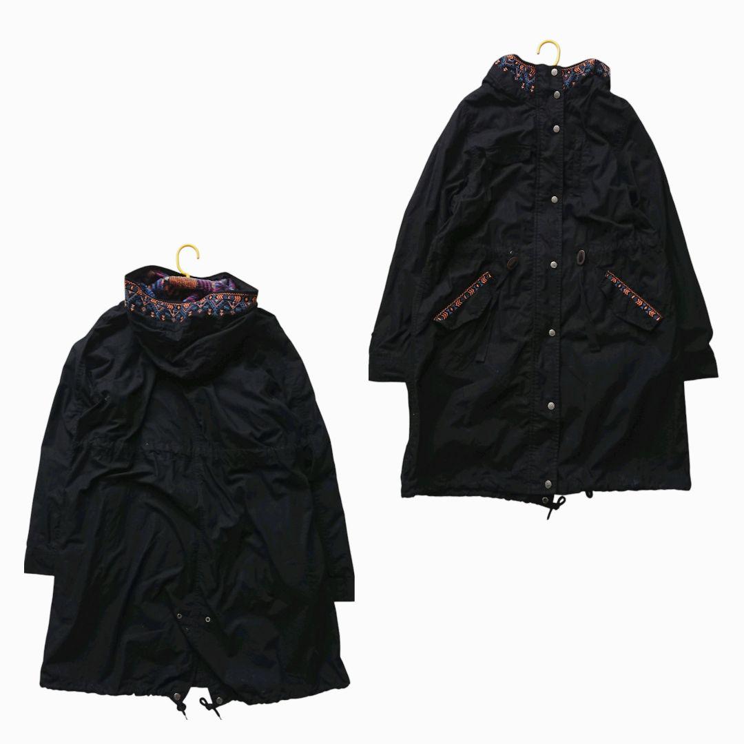 【お値下げ済み】TITICACA チチカカ 3WAYモッズコート ロング丈 黒