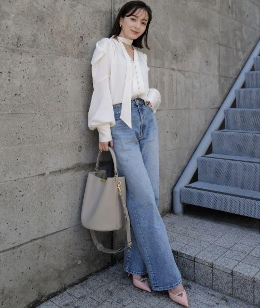 パンツ anuans wide leg denim