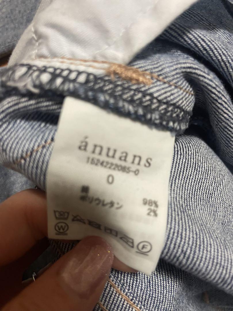 パンツ anuans wide leg denim