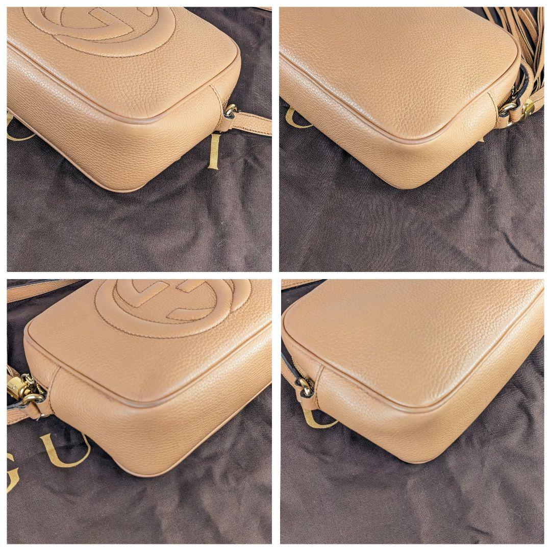 GUCCI　グッチ　ショルダーバッグ　ソーホー　タッセル　カメラバッグ　レザー