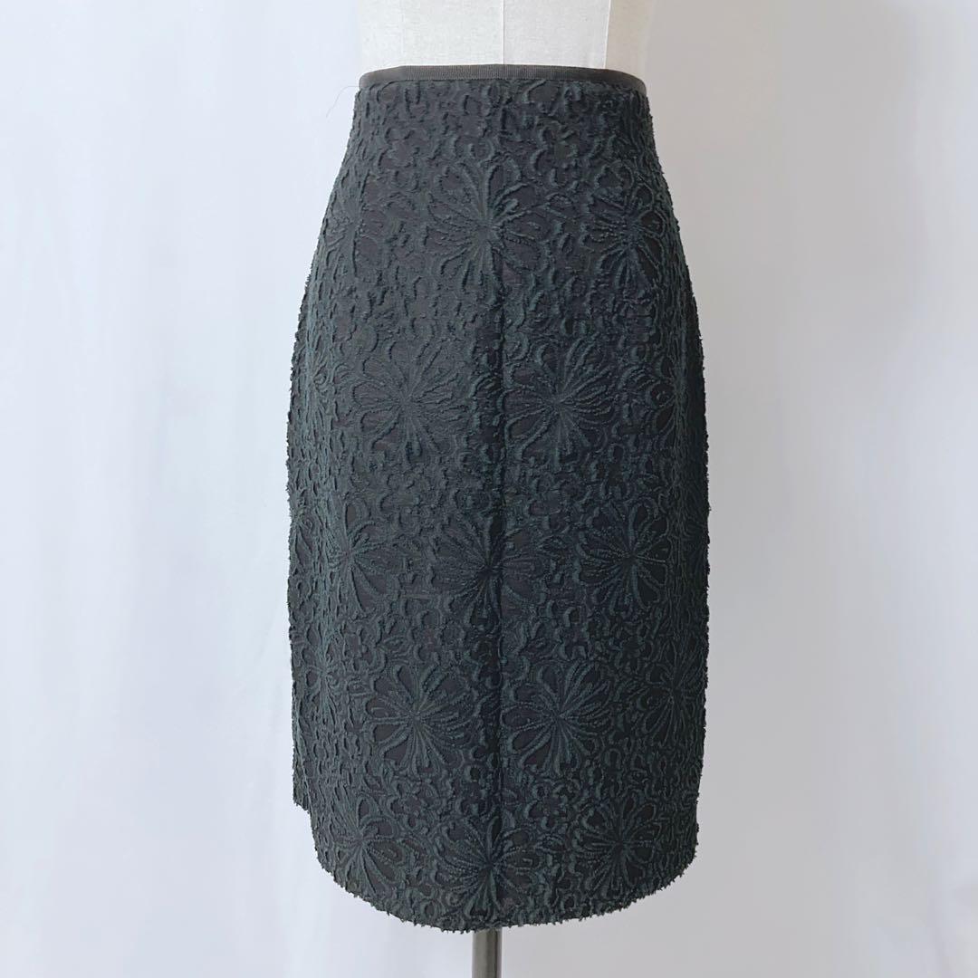 【ナラカミーチェ】NARACAMICIE フラワージャガードタイトスカート 上品