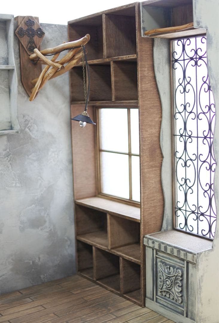 作家様 1/6ドールハウス ミニチュア 背景ボード 組み立て式