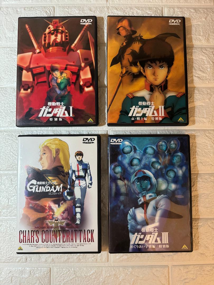ガンダム0083全4巻、Zガンダム全13巻、逆襲のシャア全1巻、DVD