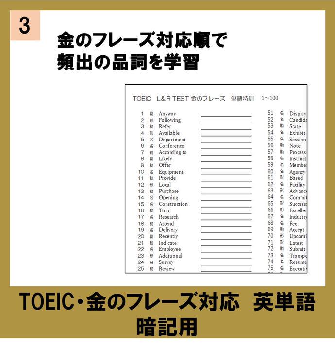 Toeic 金のフレーズ オリジナル英単語練習プリント メルカリ