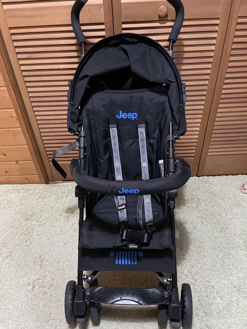 美品　jeep ジープ　ベビーカー　セーフティーバー付き　スティックベビーカー