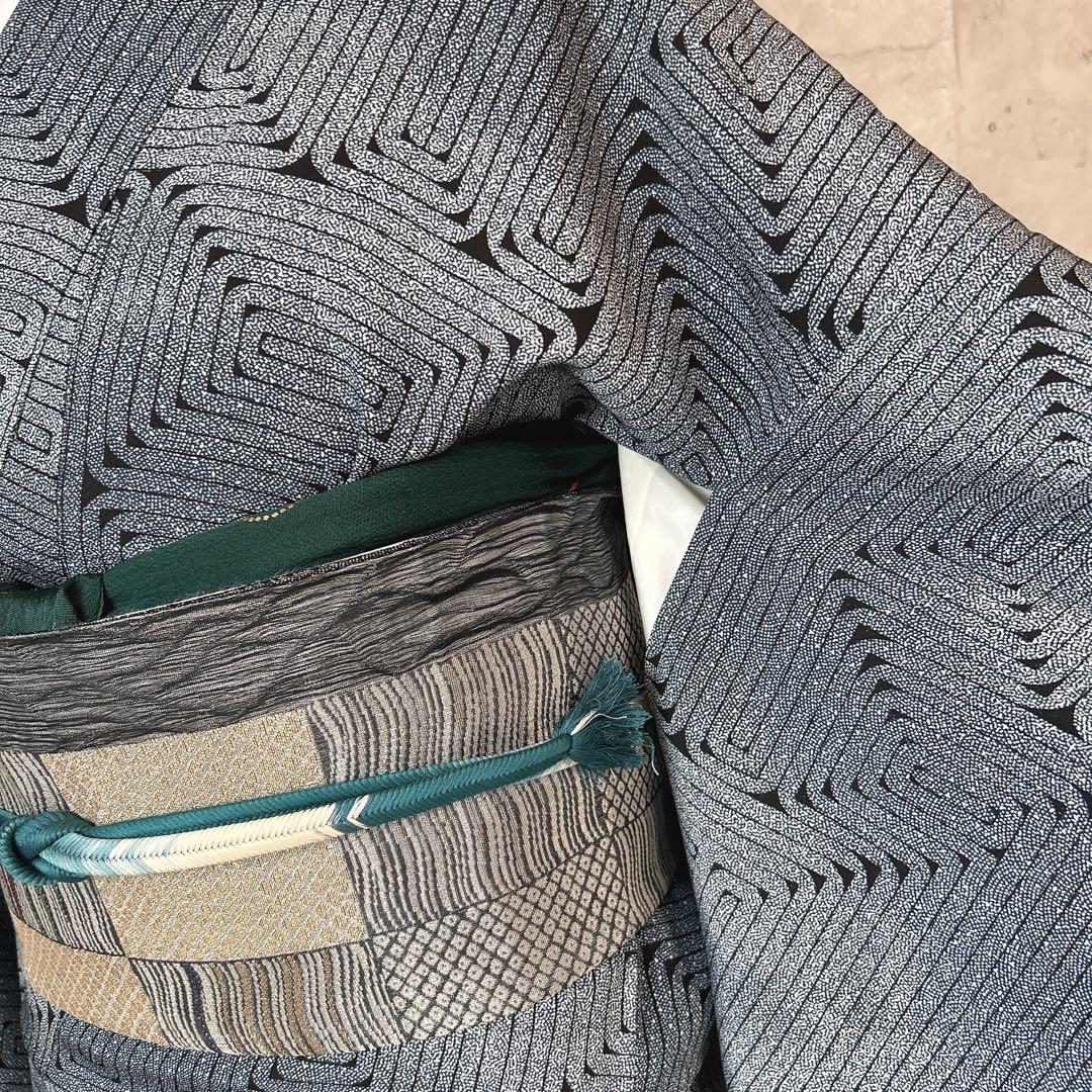 小紋 フルセット 着物 正絹 正絹 かっこいい おしゃれ 小紋 フルセット 着物 正絹 正絹 かっこいい おしゃれ