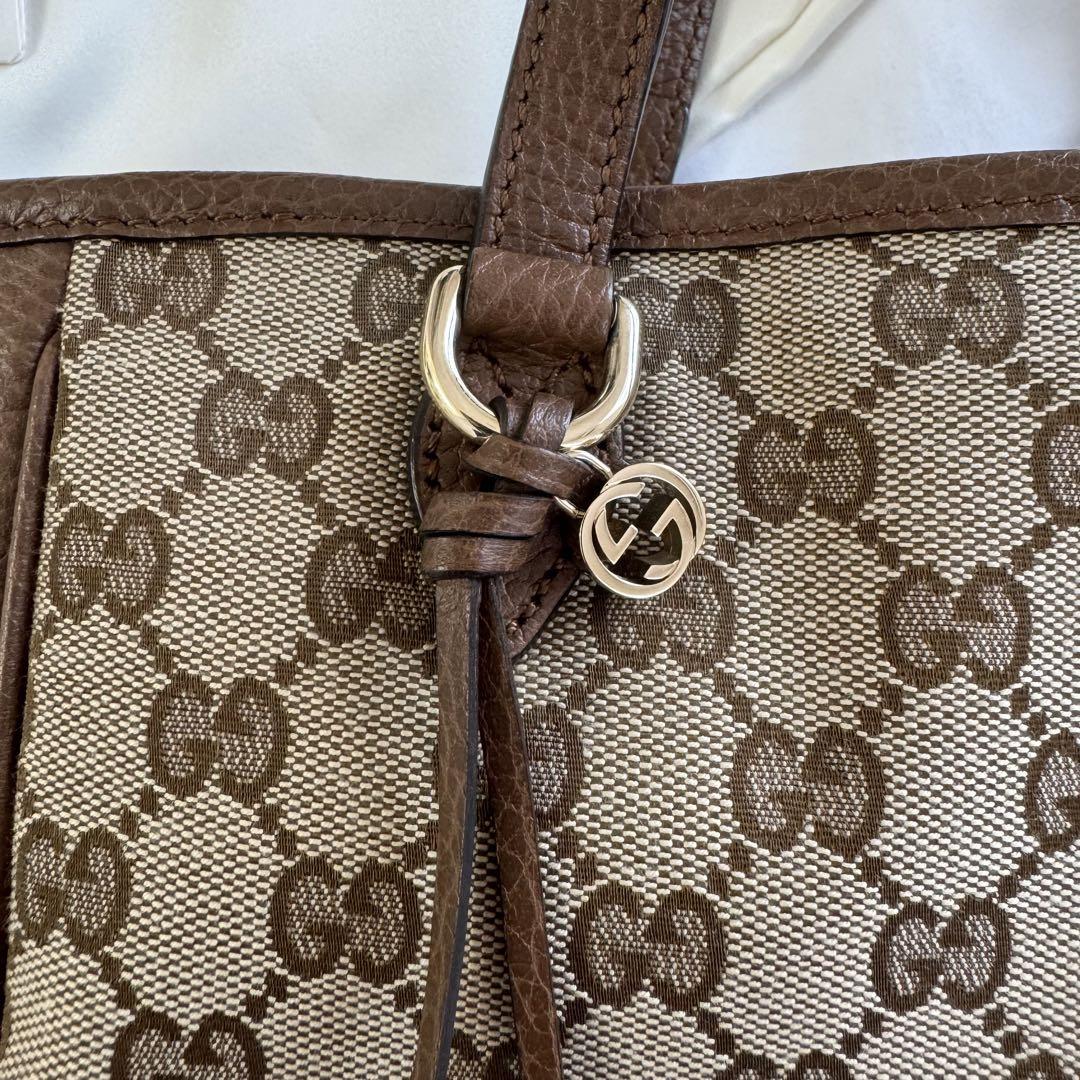 GUCCI グッチ2way GGキャンバス レザー ハンドバッグ