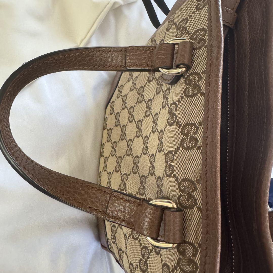 GUCCI グッチ2way GGキャンバス レザー ハンドバッグ