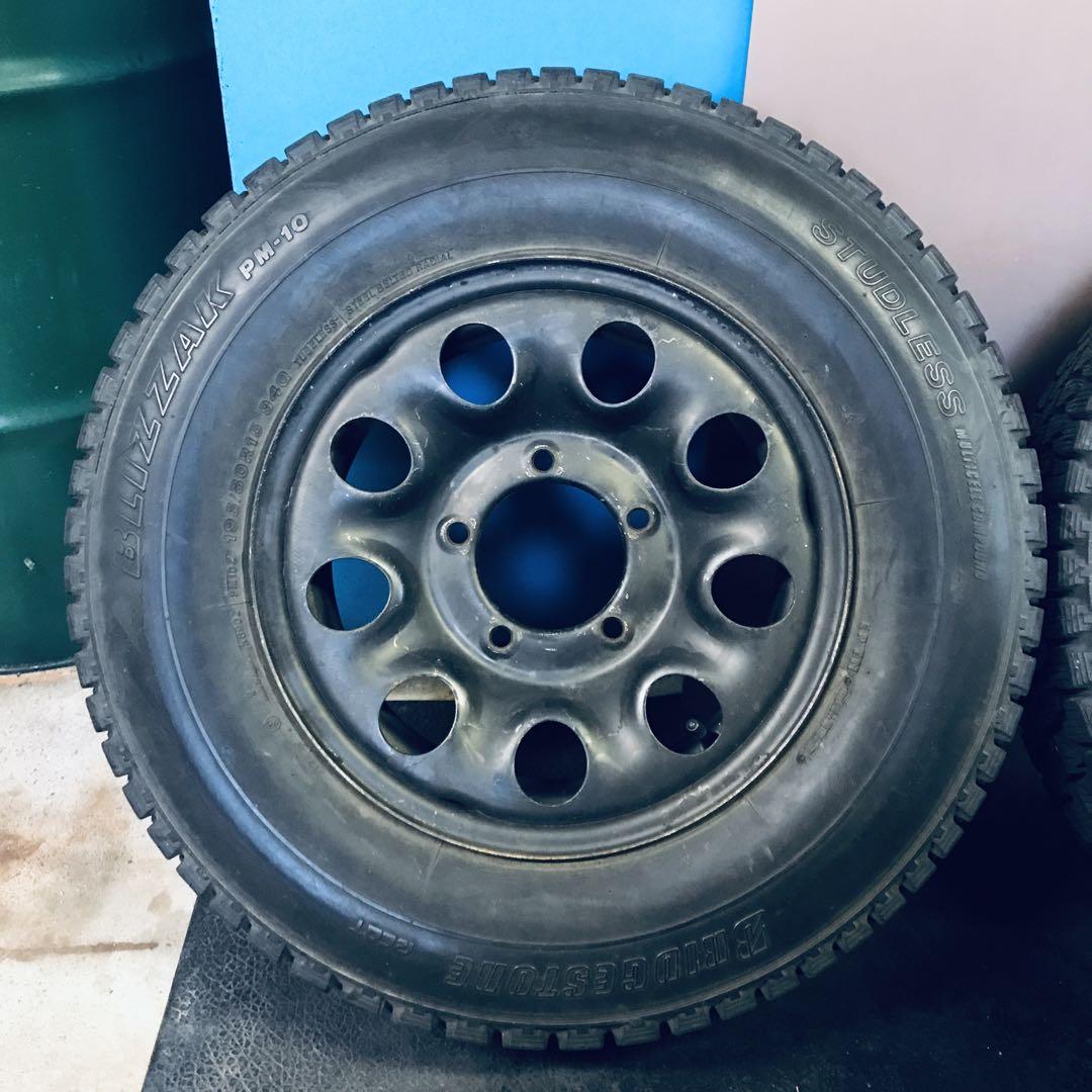 【即納・送料込】三菱JEEP　純正ホイール　スタッドレス付　J55・J53等