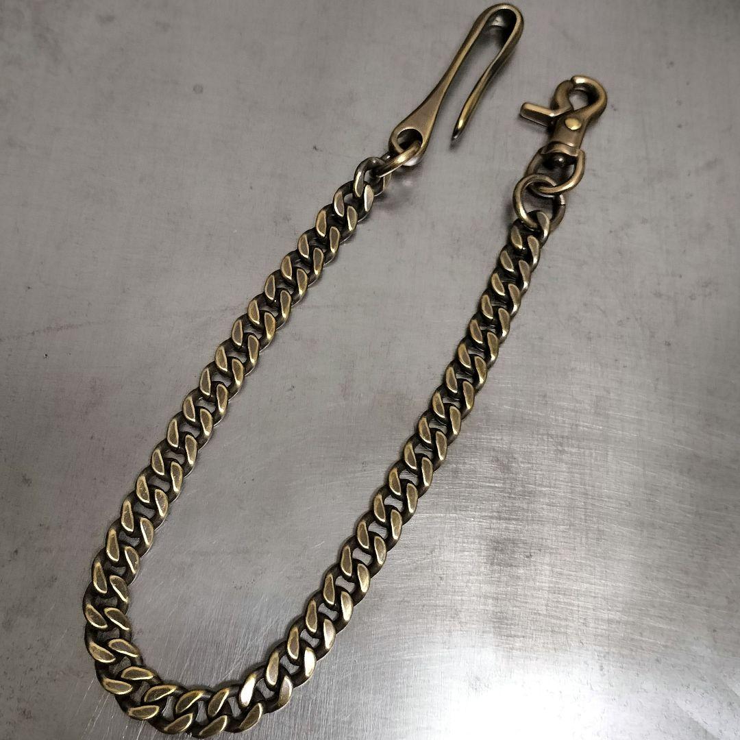 燻し 燻し 喜平 12mm ウォレットチェーン ヴィンテージ ブラス
