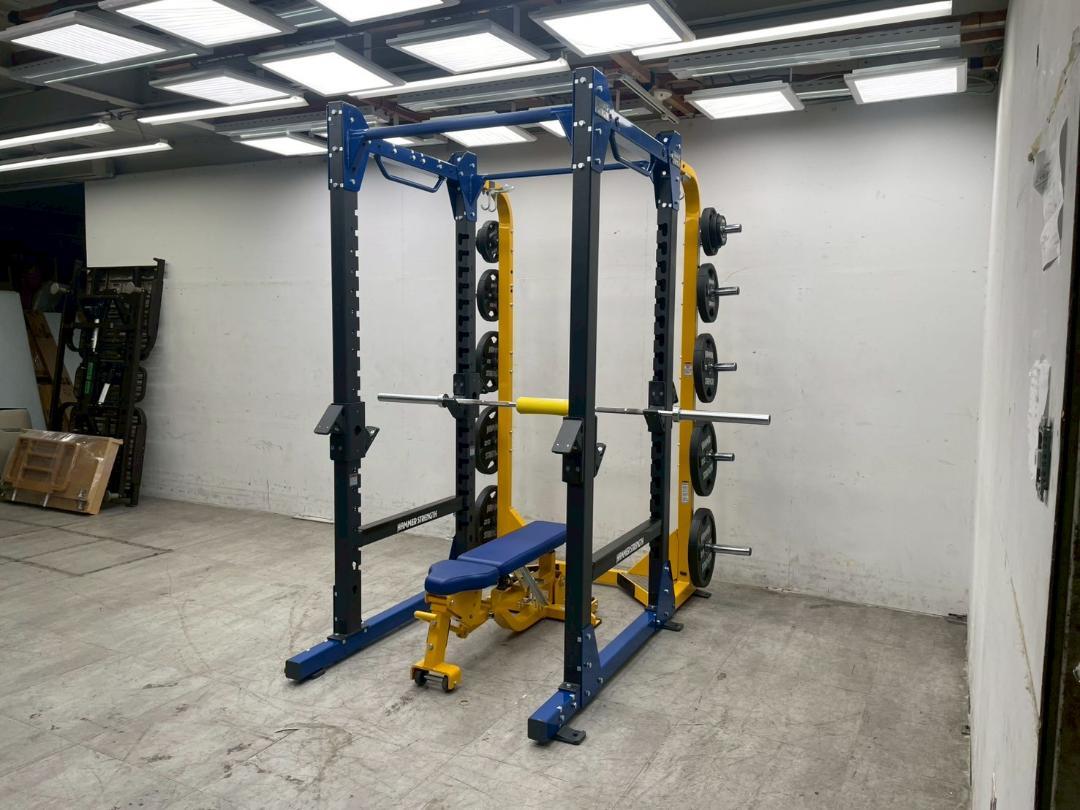 H7286☆美品☆HAMMER STRENGTH☆業務用☆本格パワーラックベンチ