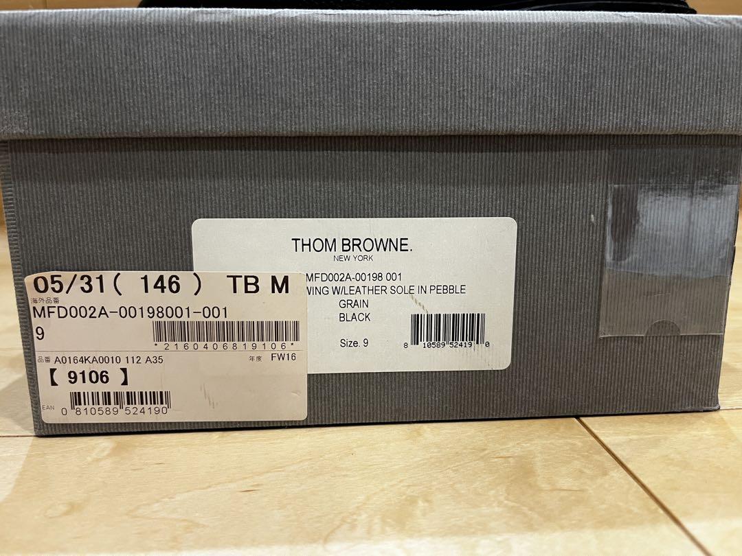 US9.0 Thom Browne ウィングチップ　レザーシューズ