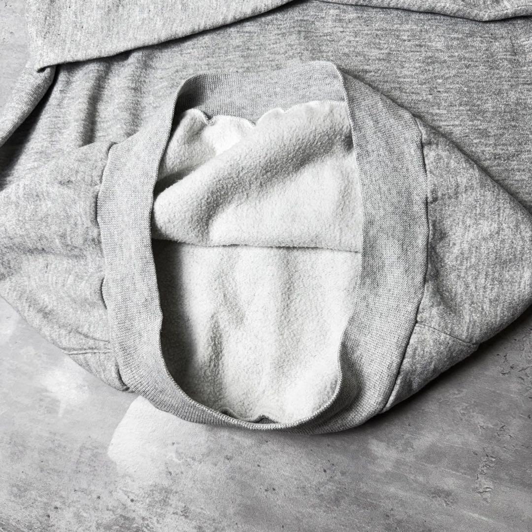 80s USA製 Hanes 無地 ブランク スウェット フーディ XL グレー