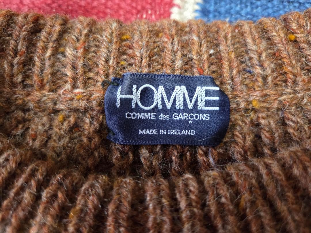 1980s HOMME COMME des GARCONS ブラウンセーターL