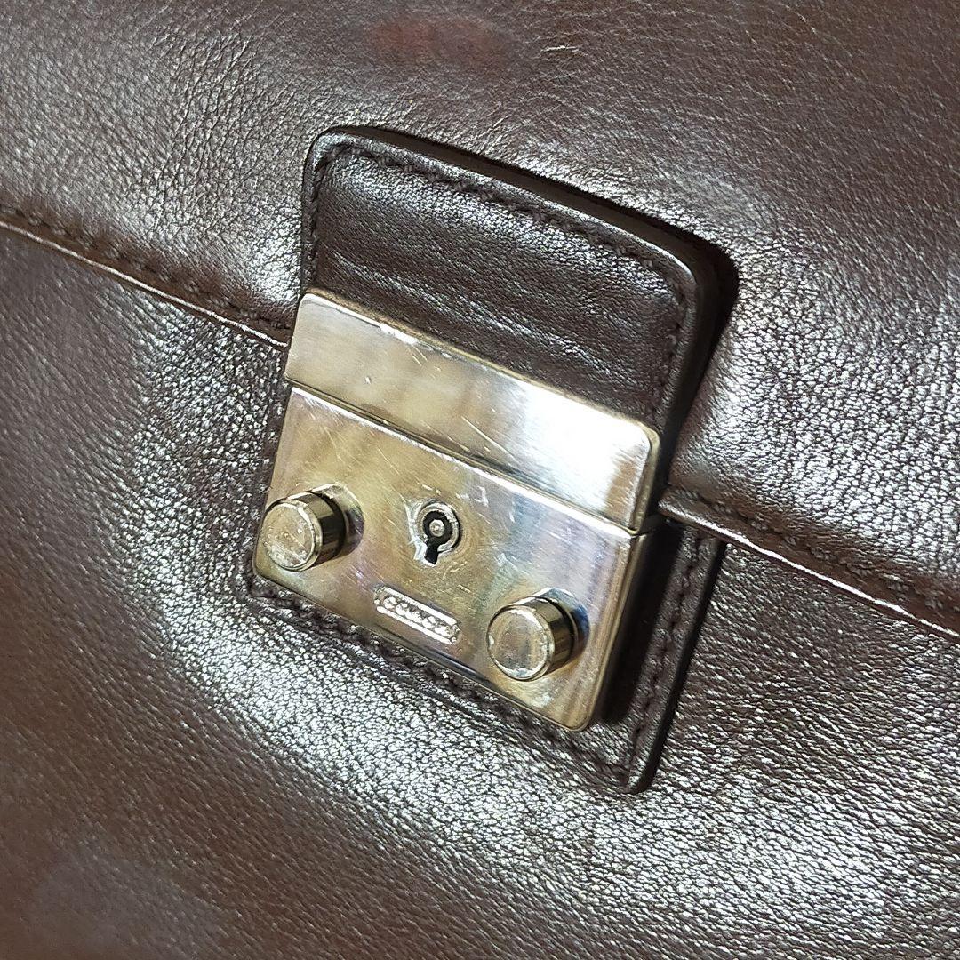 【良品】COACH コーチ  ビジネスバッグ ブリーフケース　オールカウレザー