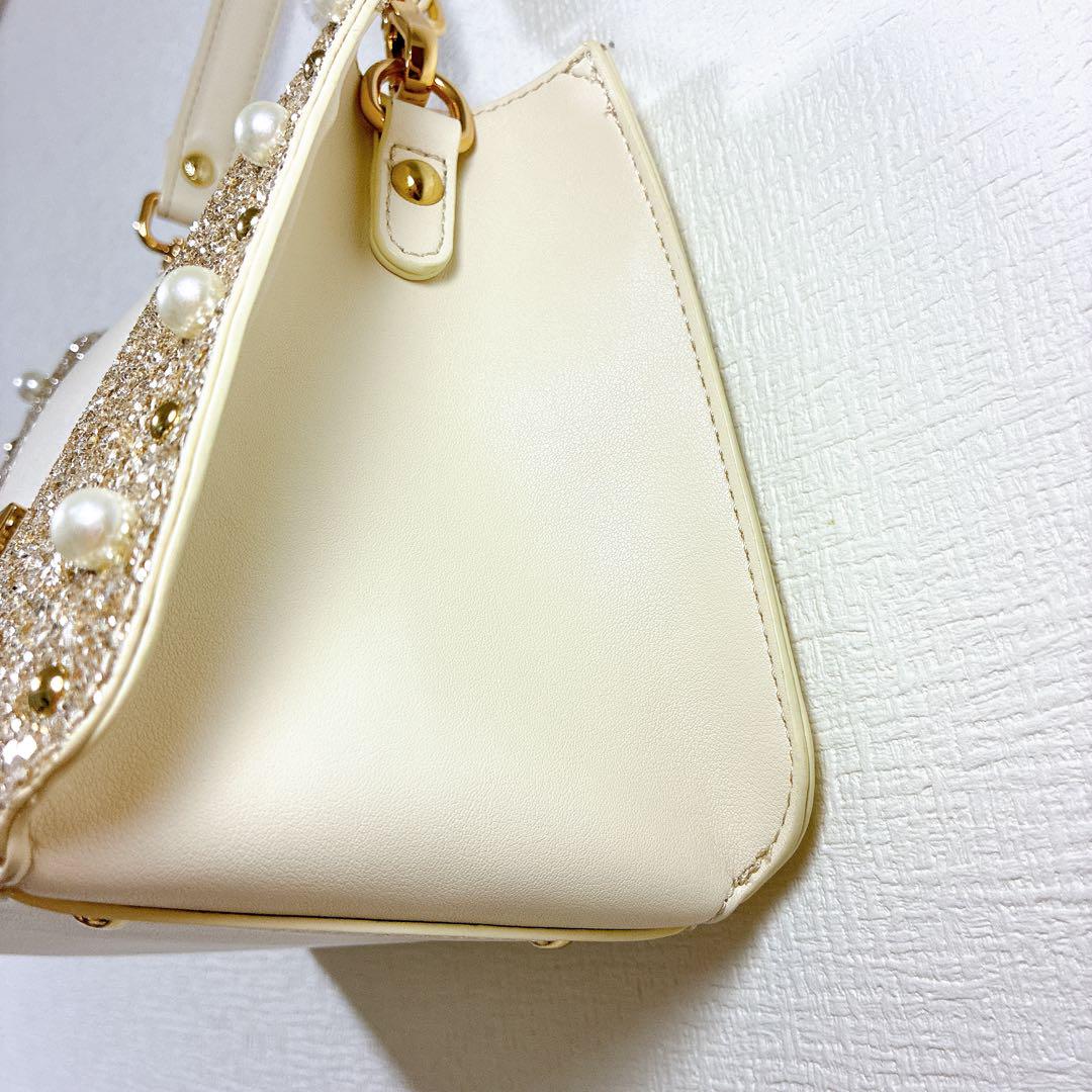 低価格の 極美品 DIANA ダイアナ グリッター ハンド ショルダーバッグ バッグ