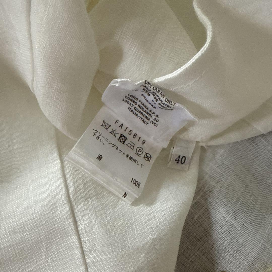 Loro piana リネン チュニック　ワンピース　40 未使用タグ付き Loro piana リネン チュニック ワンピース 40 未使用タグ付き