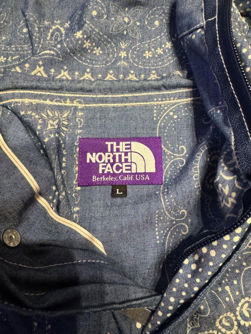 northface purple label シャンブレー プルオーバー L