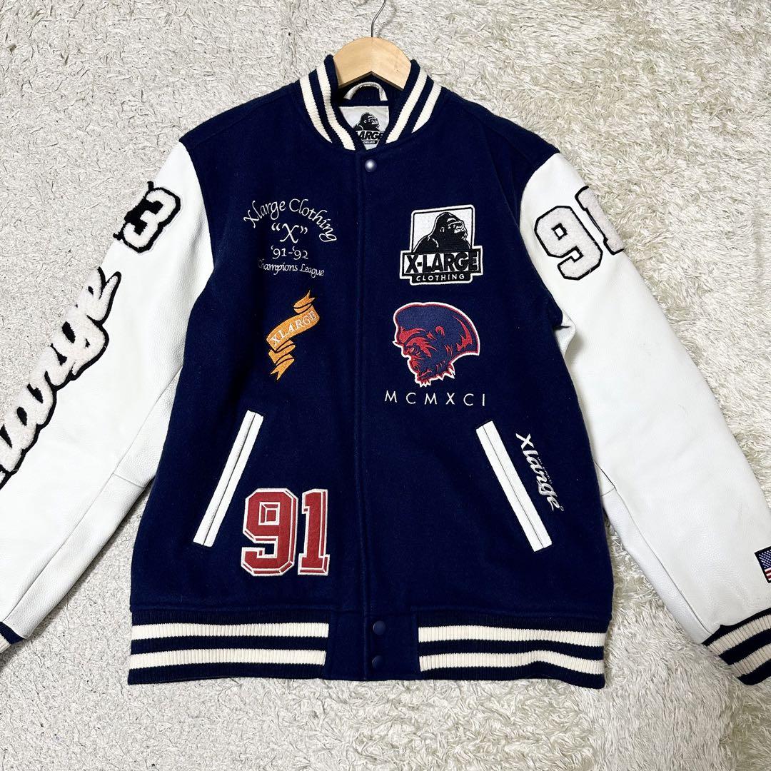 XLARGE スタジャン VARSITY JACKET キルティング ワッペンM XLARGE スタジャン VARSITY JACKET キルティング ワッペンM