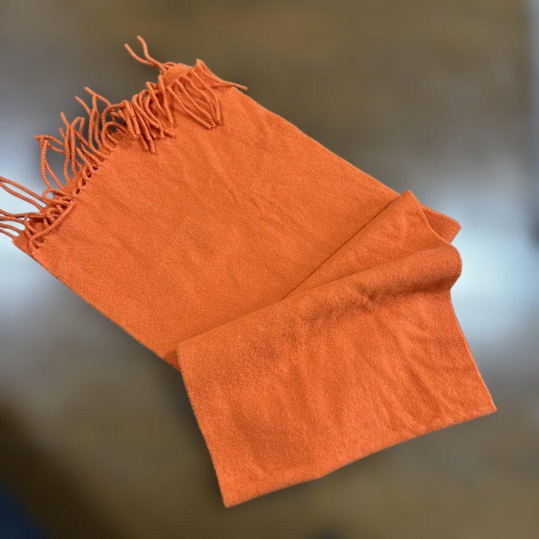 美品 Vivienne Westwood オレンジ マフラー フリンジ付き 秋冬 - メルカリ