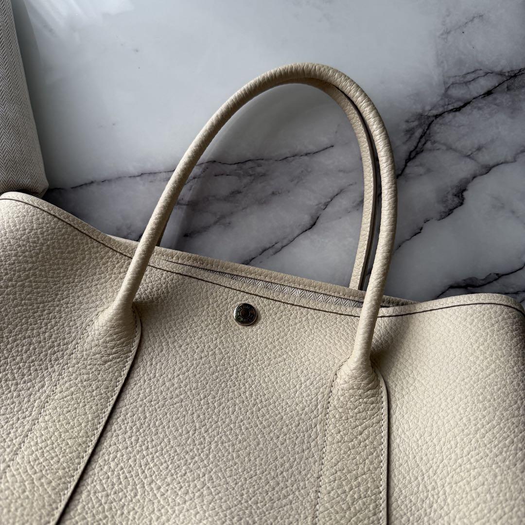 HERMES ガーデンパーティ PM クレ オフホワイト カントリー